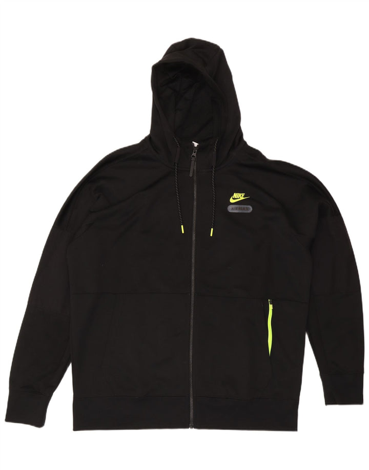 Мужской свитер с капюшоном и молнией с графическим рисунком Nike XL, черный полиэстер