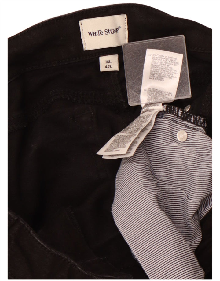 Женские джинсы скинни с высокой талией WHITE STUFF UK 14, большие W32 L29, черные