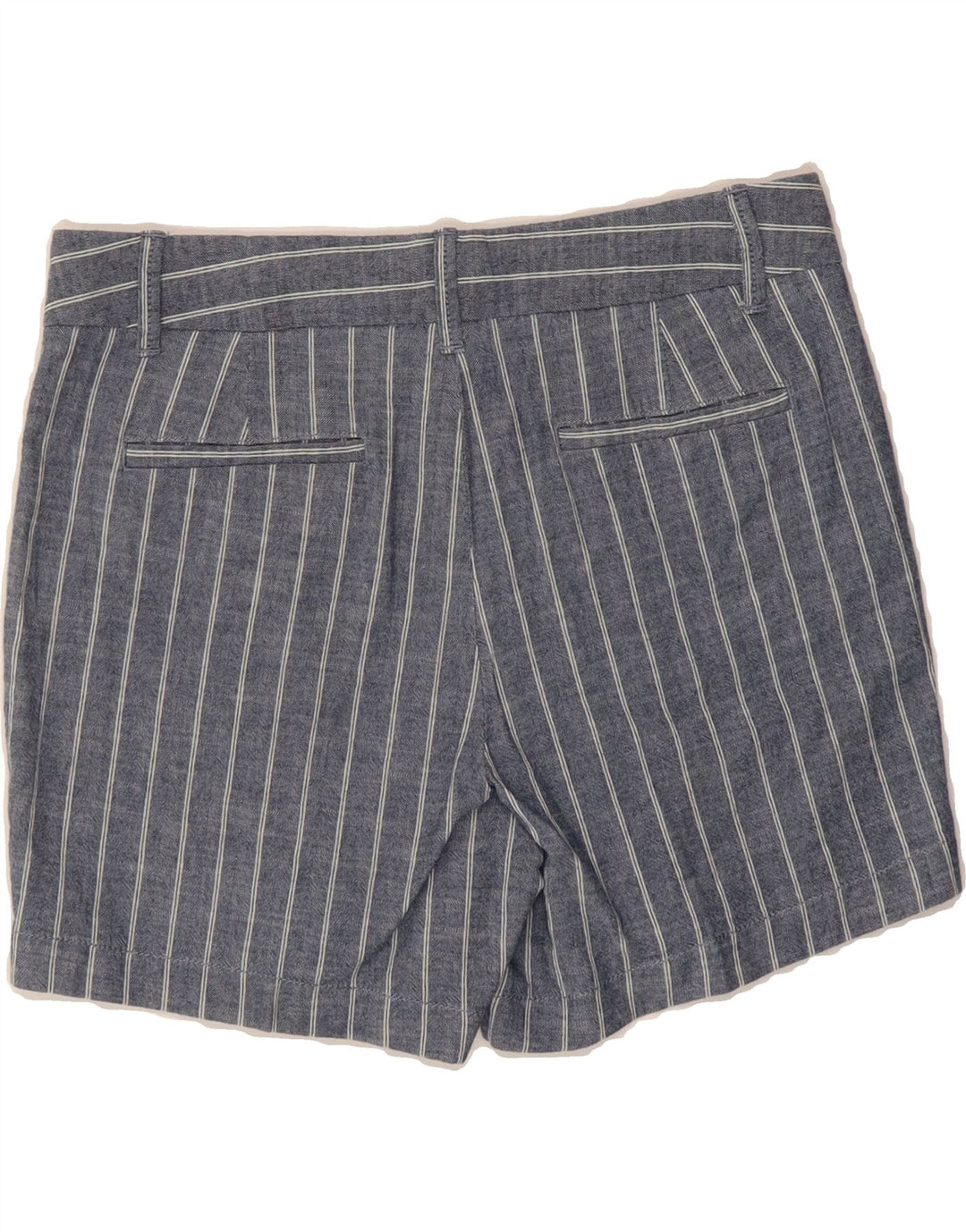 J. CREW Womens Chino Shorts US 6 Medium W32  Navy Blue Striped Cotton Vintage J. Crew and Second-Hand J. Crew from Messina Hembry 
