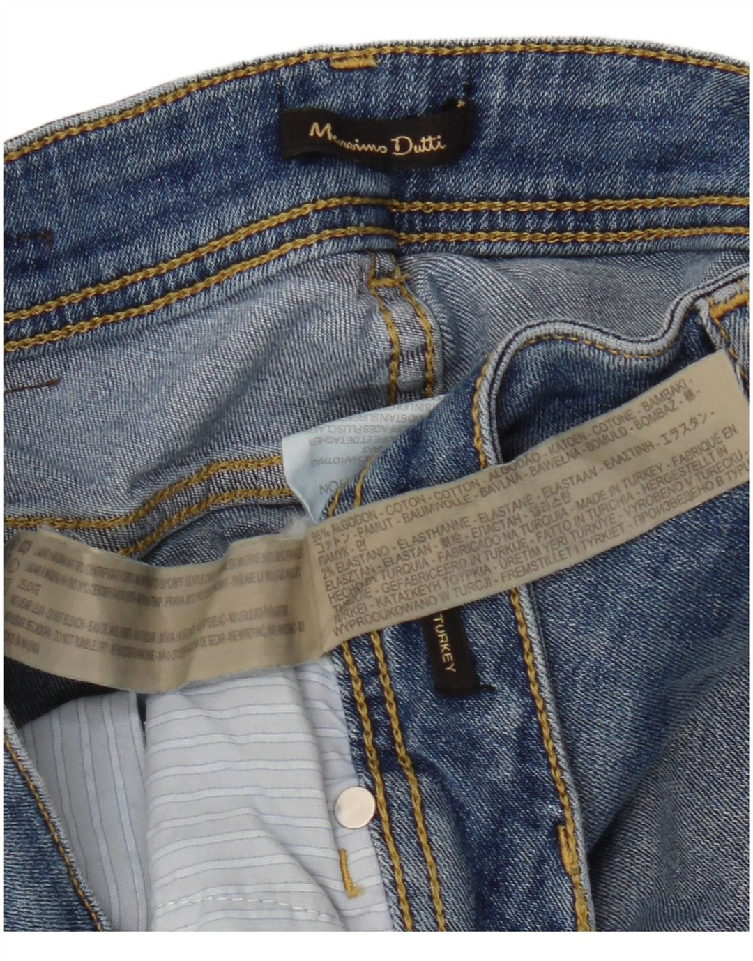 Женские джинсовые шорты MASSIMO DUTTI W32, большие синие, хлопок
