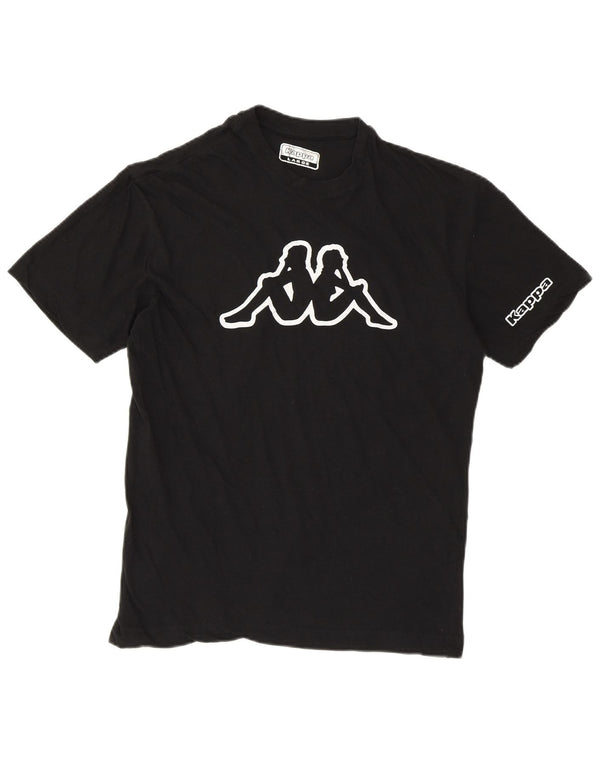 KAPPA Женская футболка с рисунком Top UK 14, большой черный хлопок