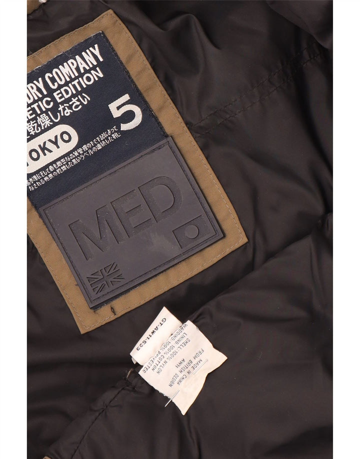 Женская стеганая куртка Superdry UK 14, средний бежевый нейлон