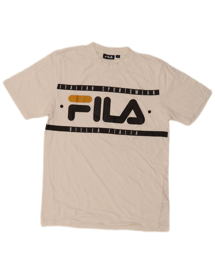 Fila Мужская футболка с рисунком, маленький белый хлопок