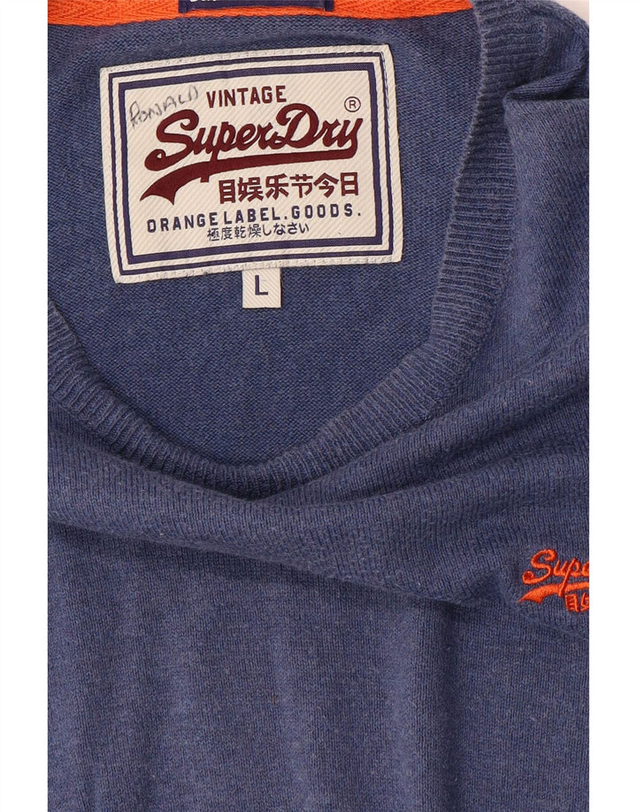 Мужской свитер с вырезом «лодочка» Superdry, большой синий