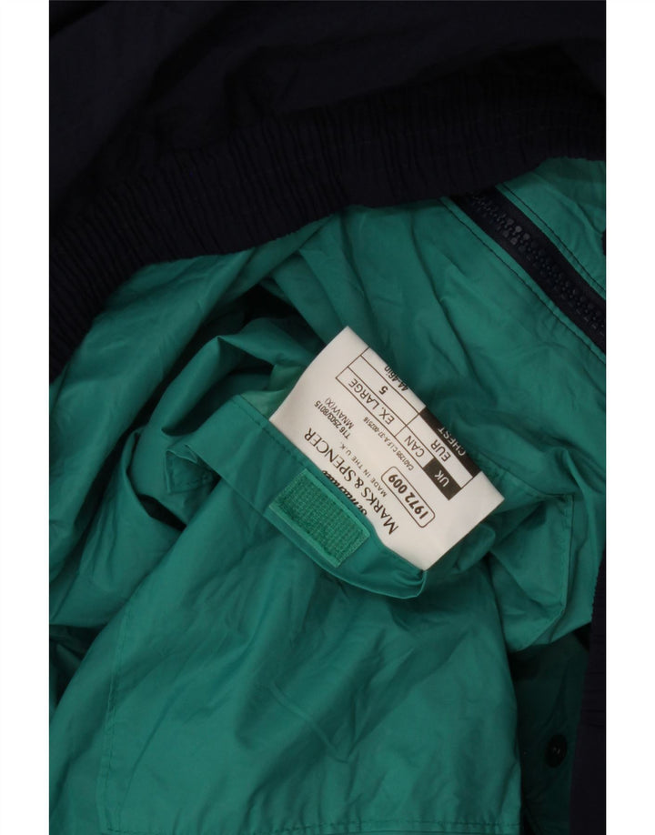 Мужской бомбер Marks & Spencer UK 42 XL, темно-синий в полоску, нейлон