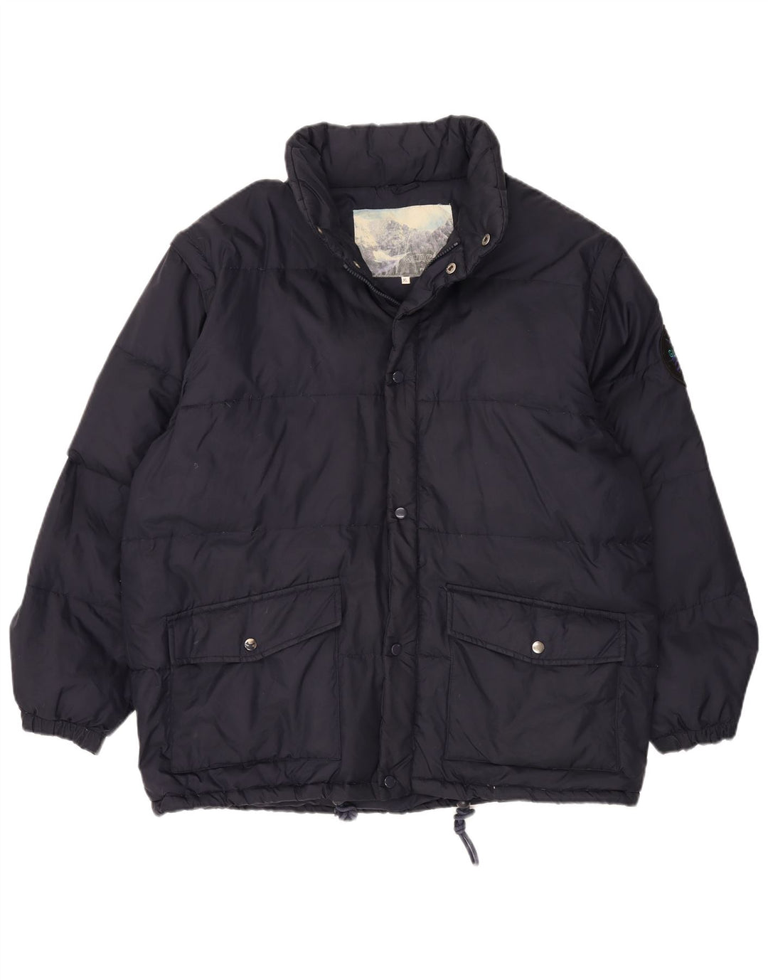 Мужская лыжная куртка VINTAGE UK 42 XL темно-синяя нейлоновая