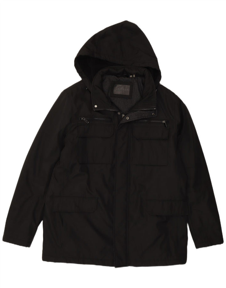 Мужская универсальная куртка с капюшоном Calvin Klein UK 40, большая черная полиэстер