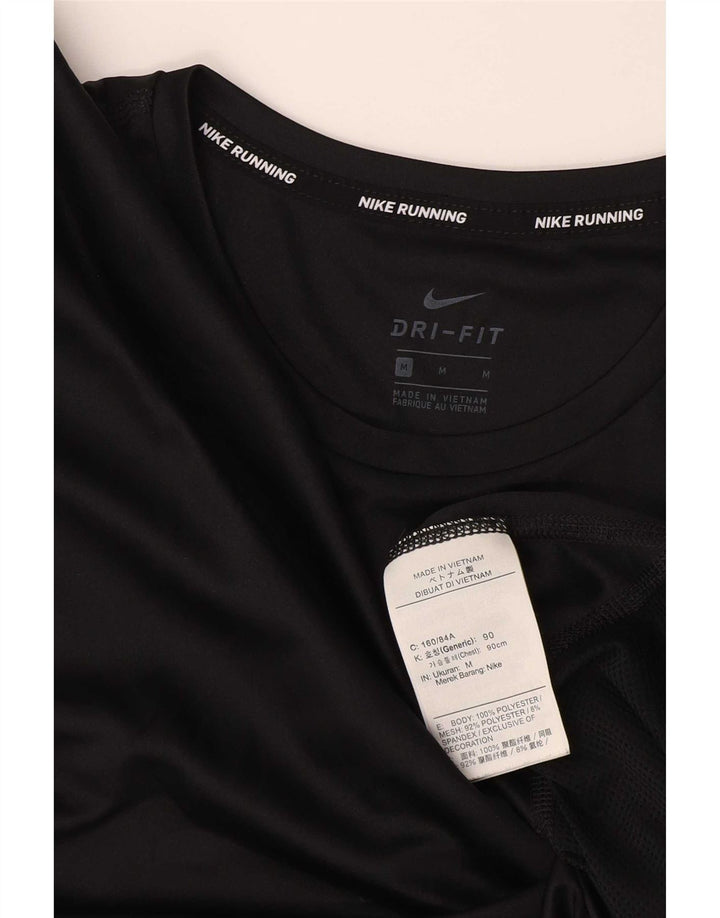 Женская футболка Nike Dri Fit Top UK 14, средний черный полиэстер