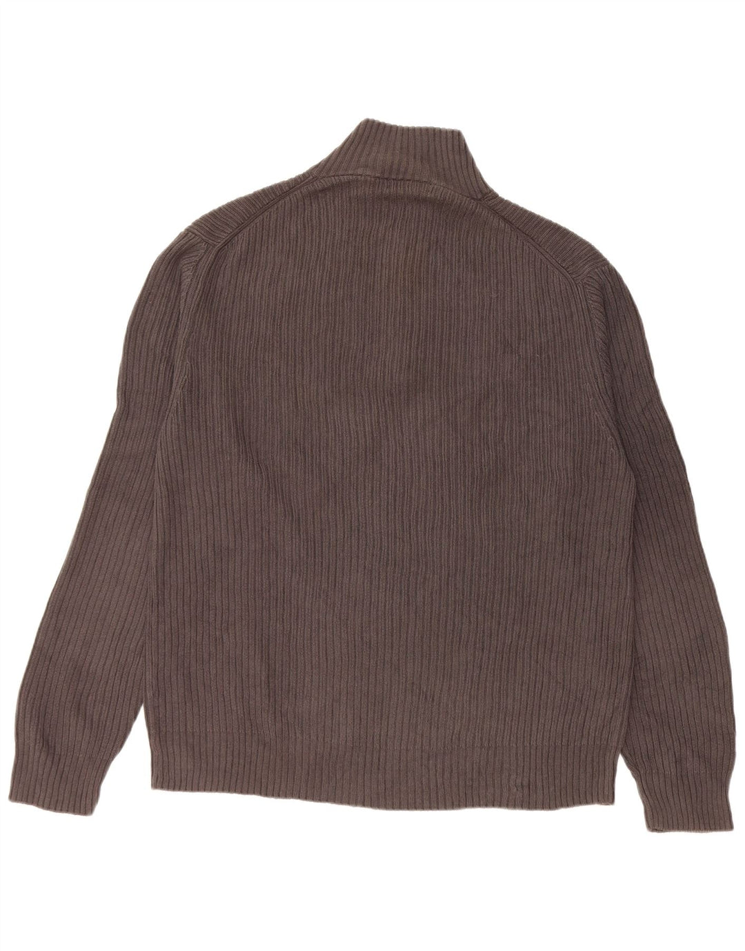 Мужской джемпер с воротником на молнии CALVIN KLEIN, большой серый хлопковый свитер