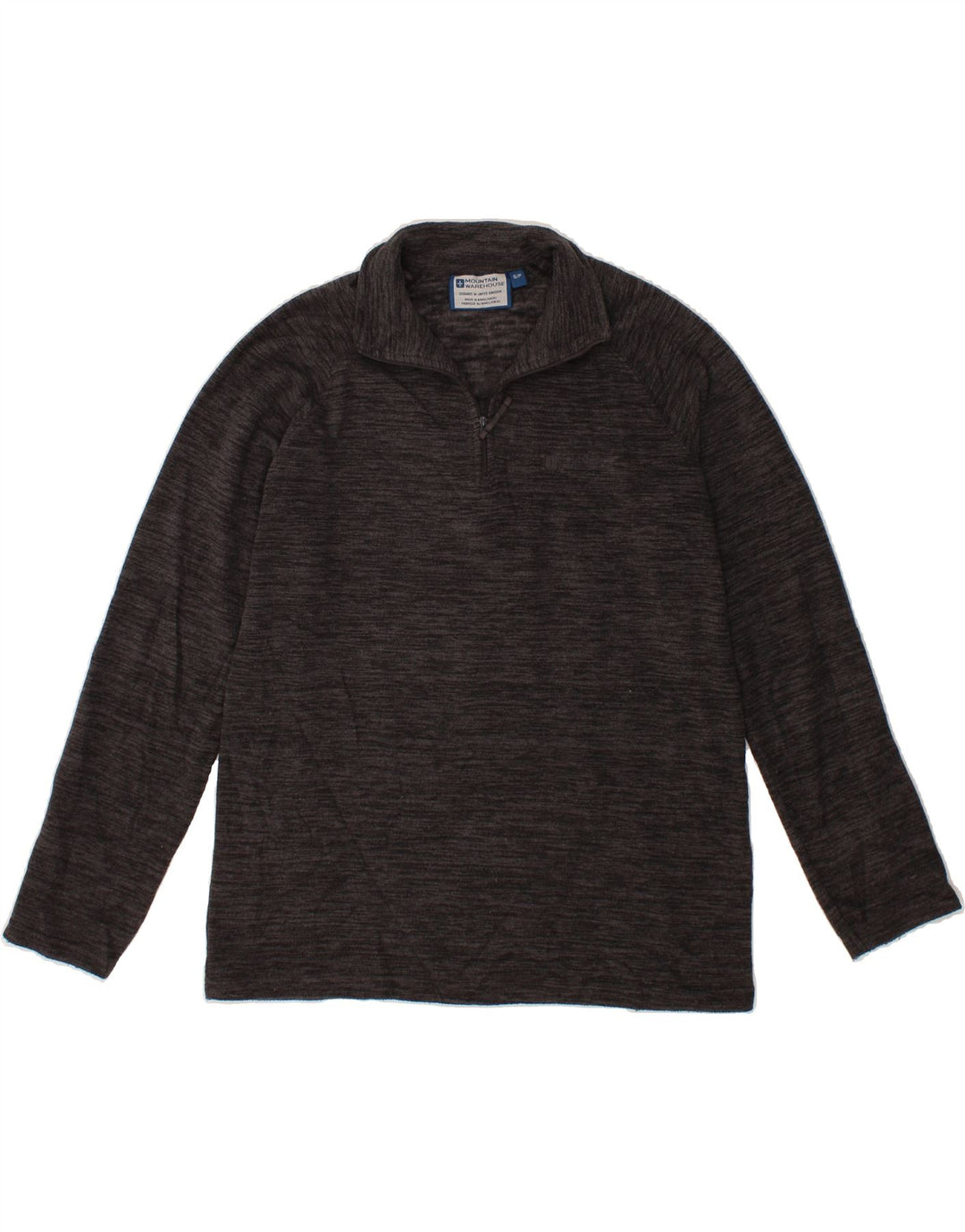 MOUNTAIN WAREHOUSE Mens Zip Neck Fleece Jumper Small Grey Flecked Vintage Mountain Warehouse and Second-Hand Mountain Warehouse from Messina Hembry 