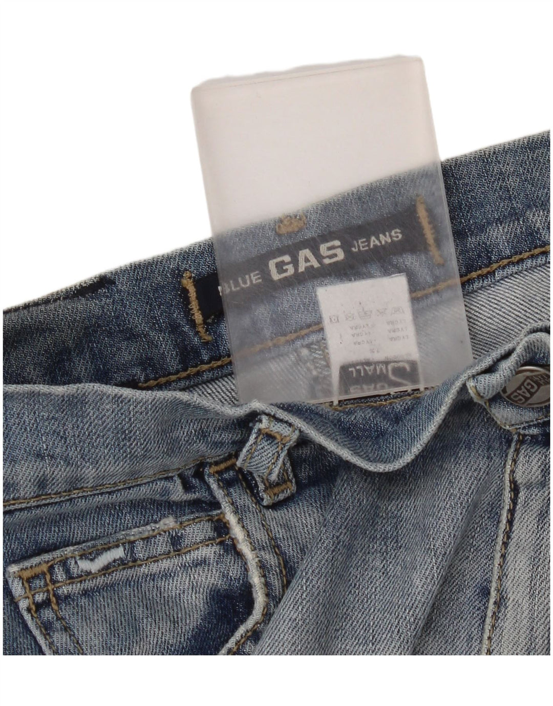 Женская джинсовая юбка Gas, маленькая W28, синяя, хлопок