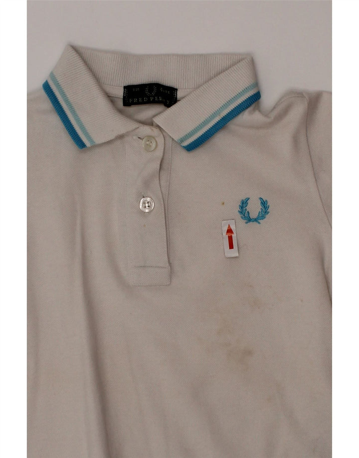Рубашка-поло Fred Perry для мальчиков 3-4 года, белый хлопок