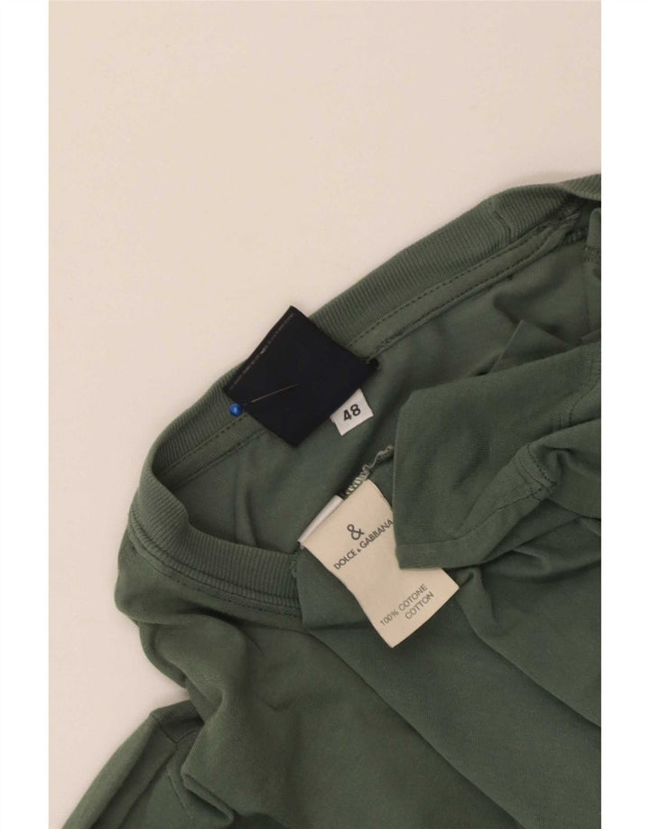 Женский топ Dolce & Gabbana с длинным рукавом IT 48 XL, хлопок цвета хаки