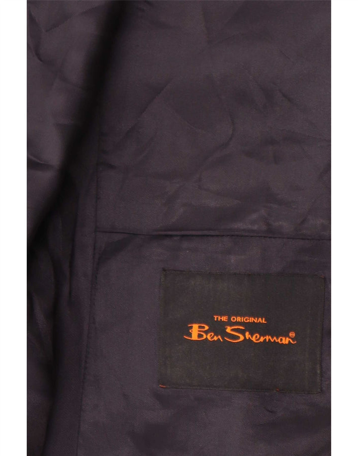 Мужской жилет Ben Sherman, маленький синий, шерстяной с цветными блоками