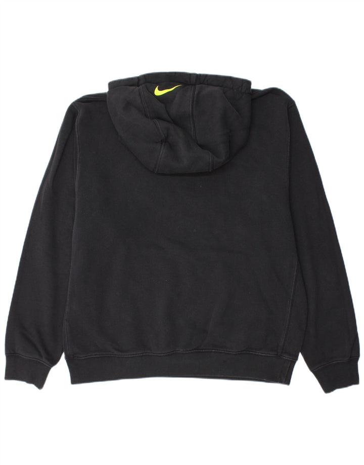 Мужской джемпер с капюшоном NIKE, черный, хлопковый, среднего размера