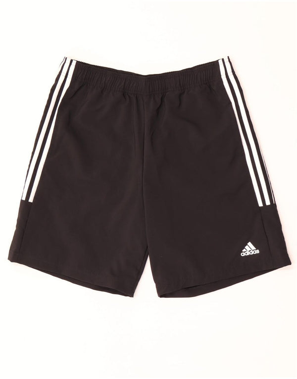 Мужские спортивные шорты Adidas, большие черные из полиэстера