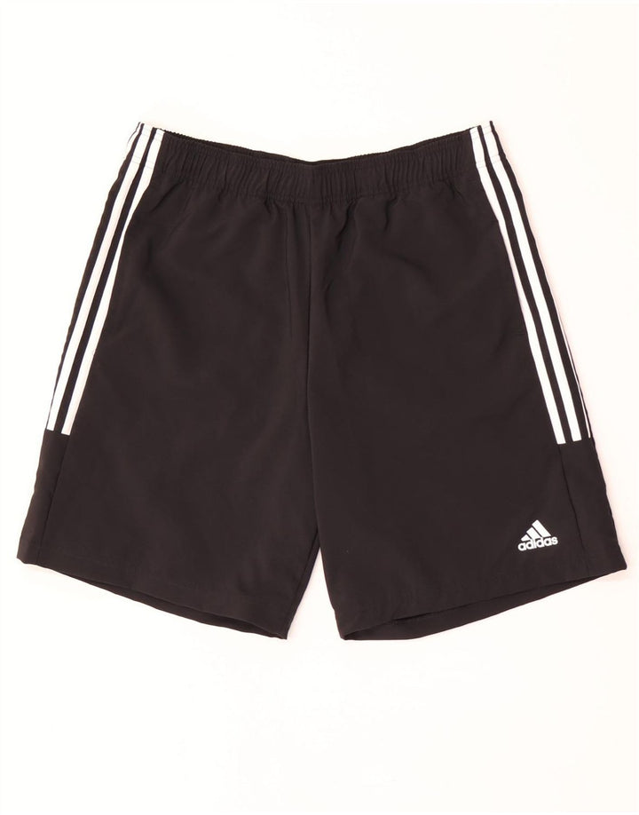 Мужские спортивные шорты Adidas, большие черные из полиэстера
