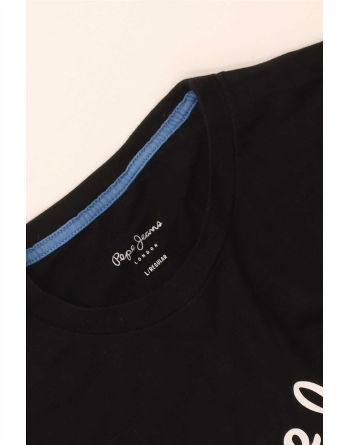 Мужские джинсы PEPE Jeans Regular с графическим рисунком, большой черный цвет с длинным рукавом