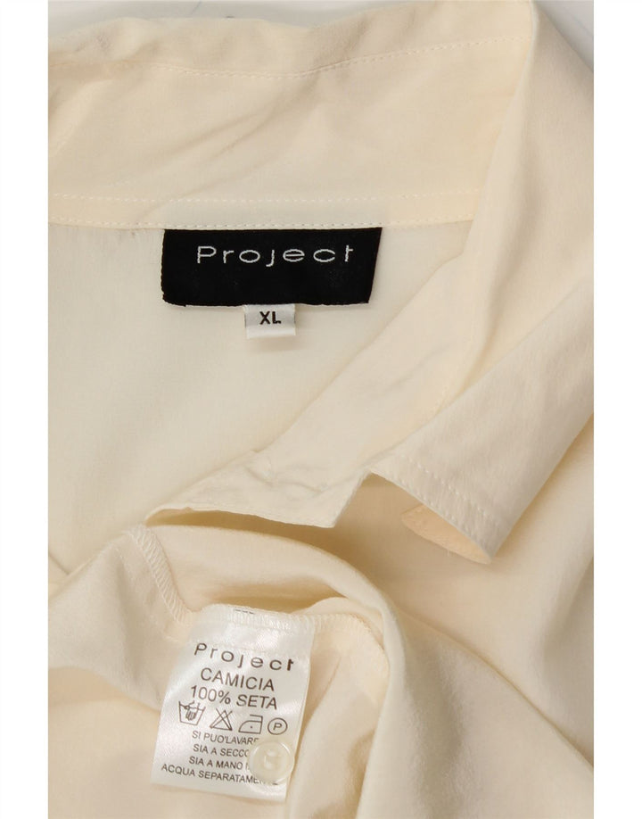 Женская блузка-рубашка PROJECT UK 18 XL Off White Silk