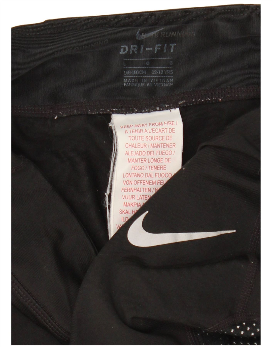 Леггинсы Nike Dri Fit для девочек 12–13 лет, большой размер, черный полиэстер