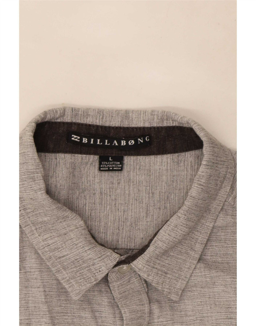 Billabong Мужская рубашка с коротким рукавом, большой серый хлопок