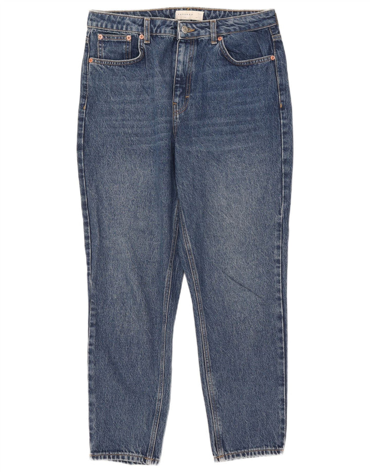 Женские зауженные джинсы Topshop для мам W32 L26, синий полиэстер