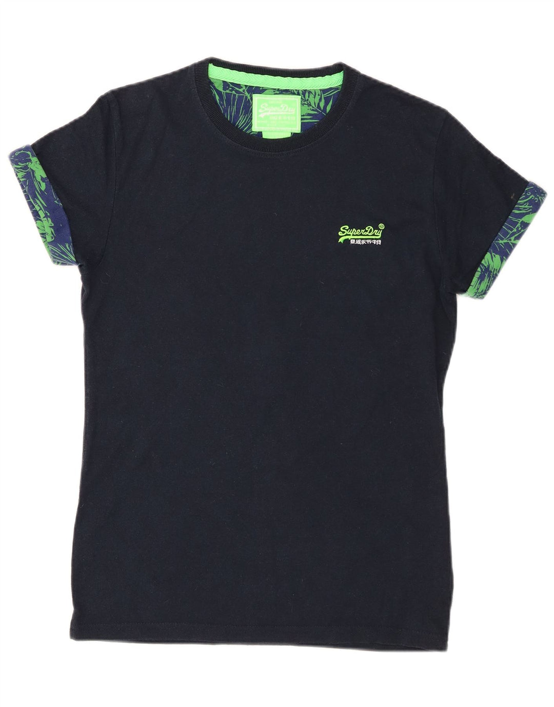 Мужская футболка Superdry, маленькая, темно-синяя, хлопковая