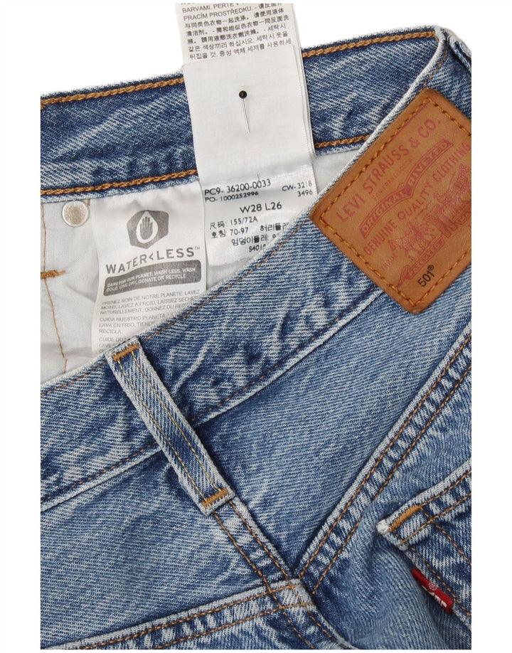 Женские прямые джинсы Levi's 501 W28 L26 синие, хлопок
