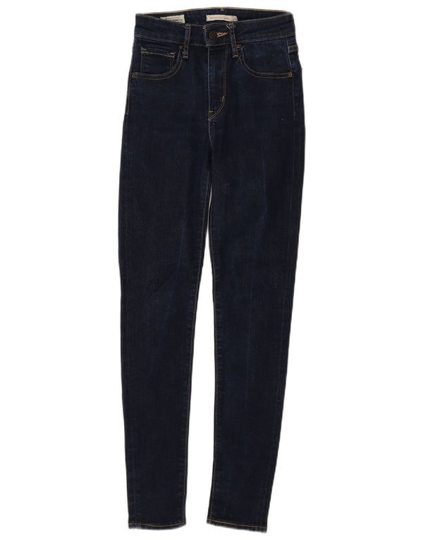 Женские джинсы скинни Levi's 721 с высокой посадкой W24 L28 Темно-синие из лиоцелла