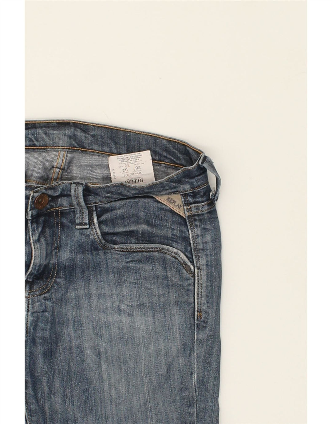 REPLAY Womens Slim Jeans W28 L32  Blue Cotton Vintage Replay and Second-Hand Replay from Messina Hembry 