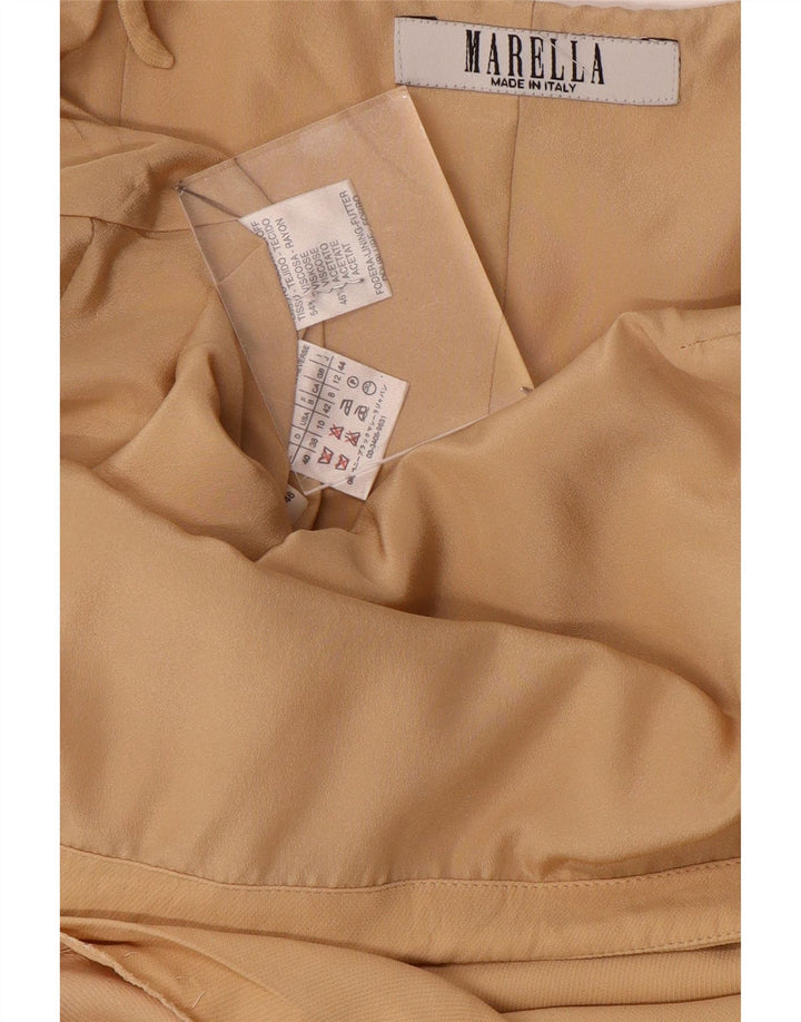 Женское платье-комбинация Marella UK 12, средний бежевый, вискоза