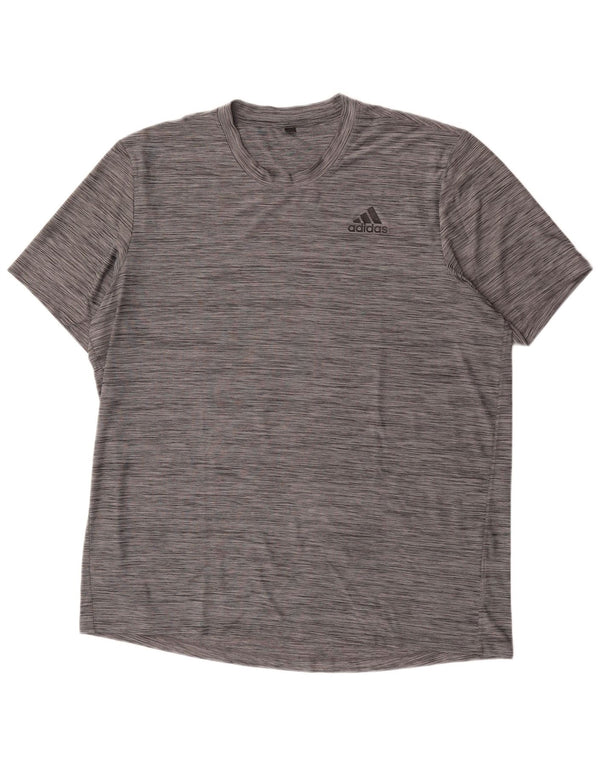 Мужская футболка Adidas Top XL Серая в крапинку