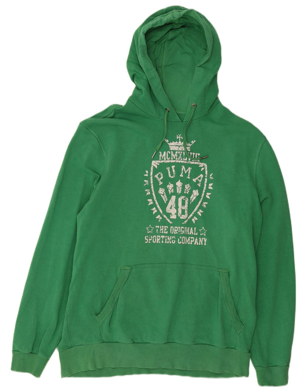 Puma Mens Graphic Hoodie Jumper 2XL Green
