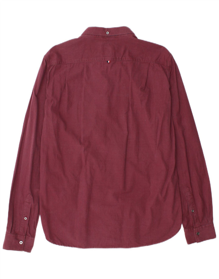 Мужская рубашка Superdry Extra Slim Fit XL, бордовый хлопок