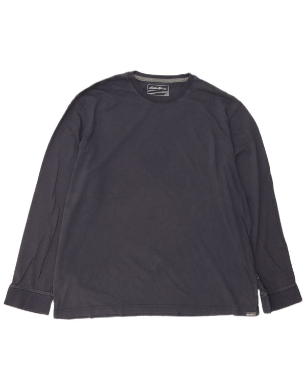EDDIE BAUER Мужской топ с длинным рукавом XL, темно-синий, хлопок