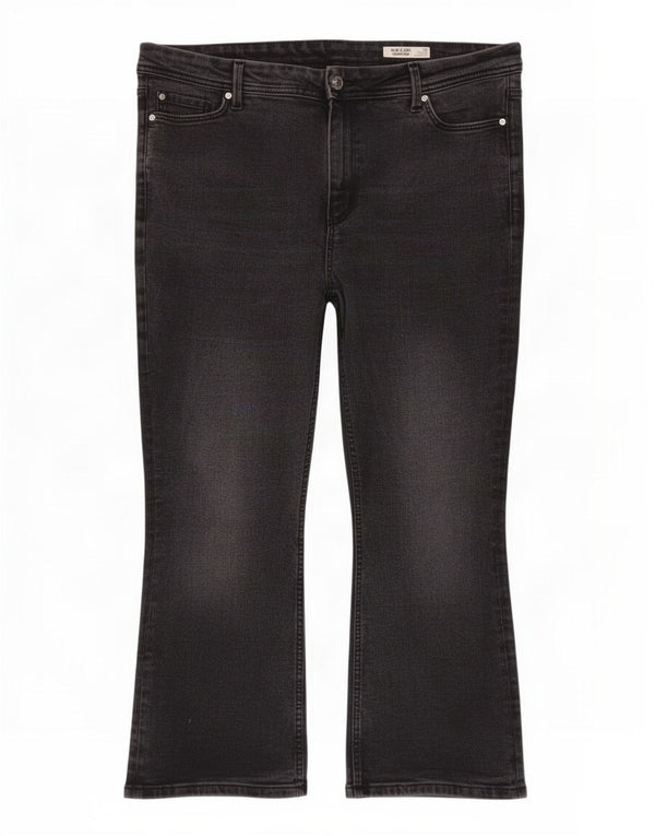 Женские узкие укороченные джинсы Marks & Spencer UK 18 XL W36 L24 черные