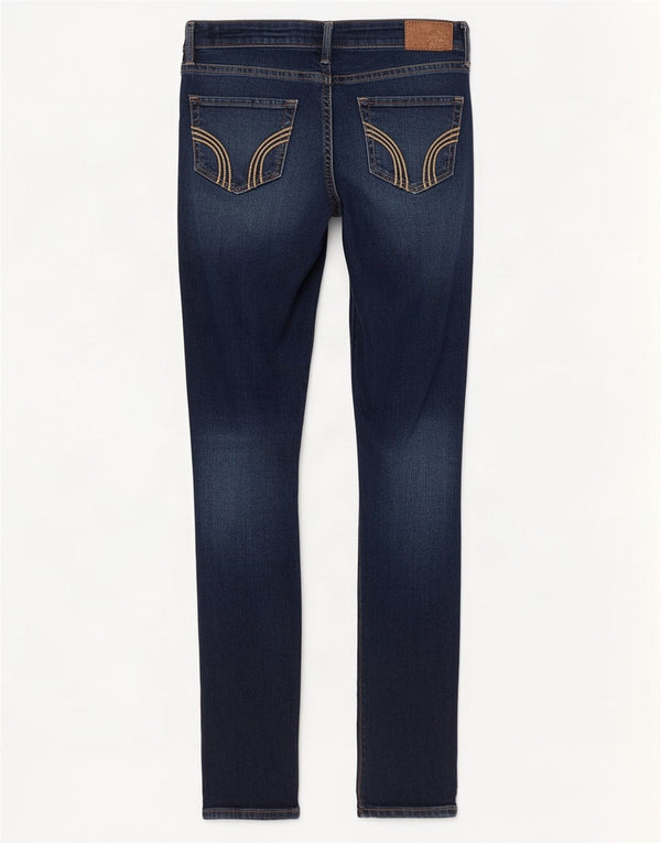 Женские джинсы скинни Hollister США 3, маленькие W26 L29, темно-синие, хлопок