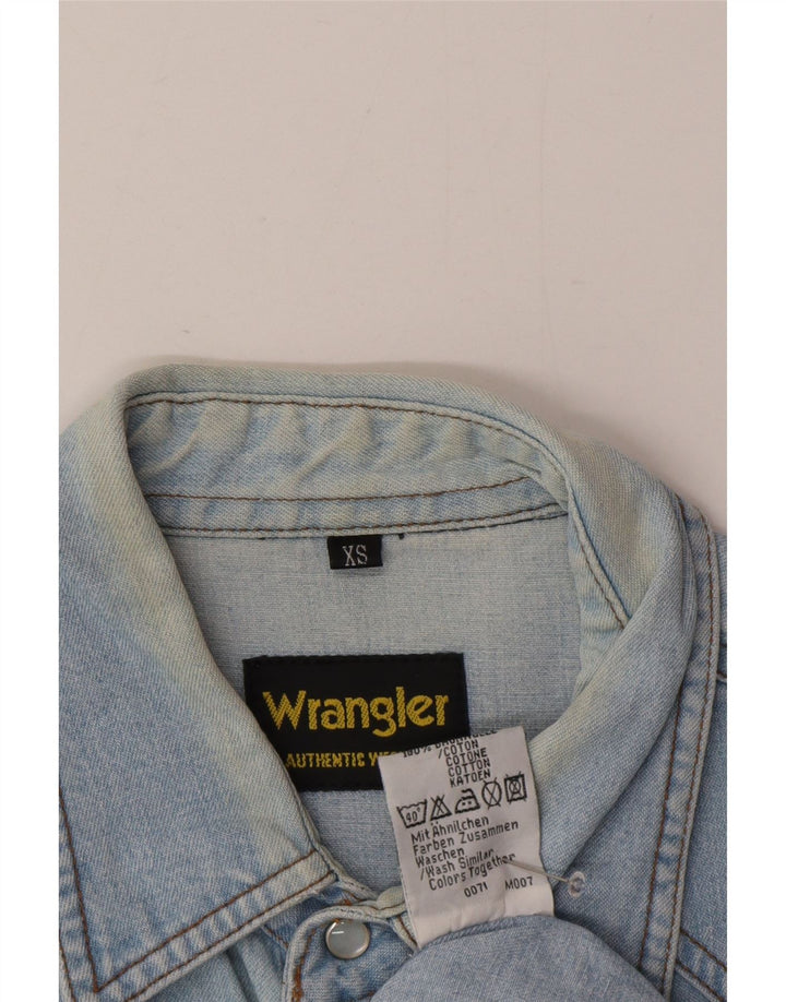 Мужская джинсовая рубашка Wrangler XS, синяя, хлопок