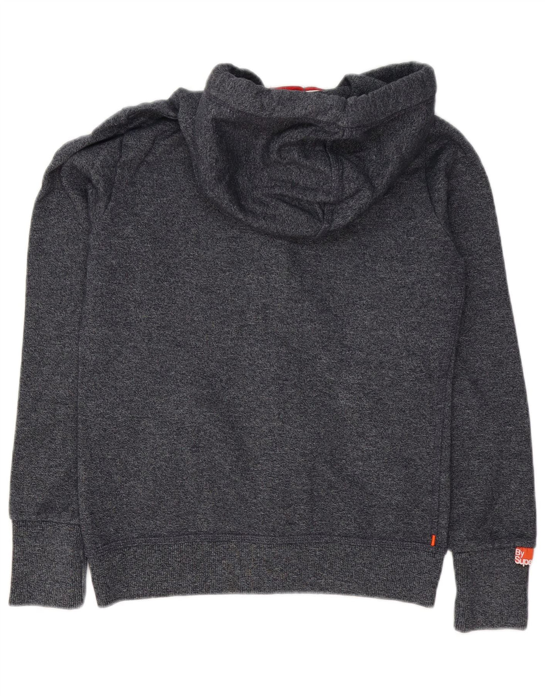 Мужской свитер с капюшоном на молнии Superdry, средний серый хлопок с крапинками