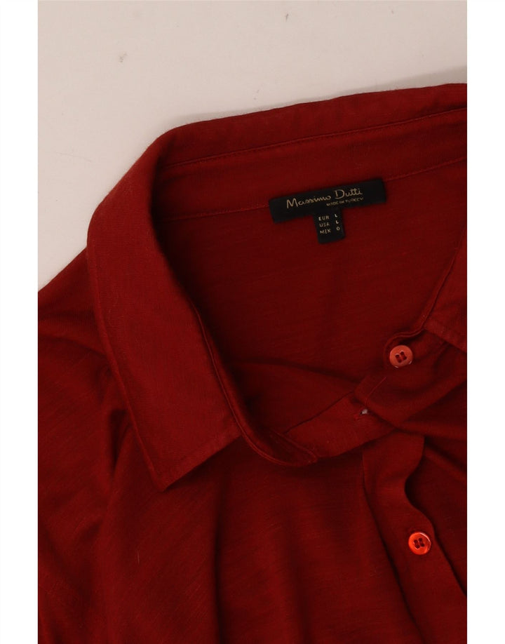 Рубашка женская Massimo Dutti UK 16, большая красная