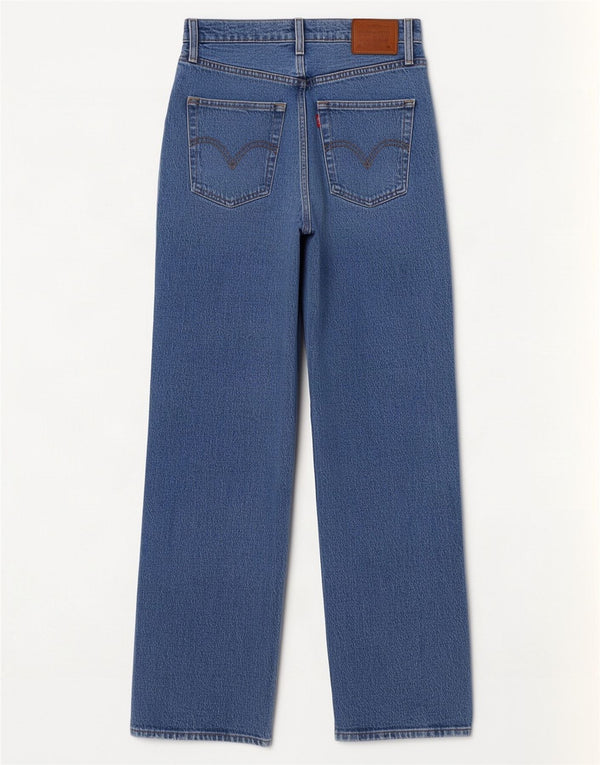 Женские прямые джинсы Levi's с высокой талией W27 L29, синий хлопок