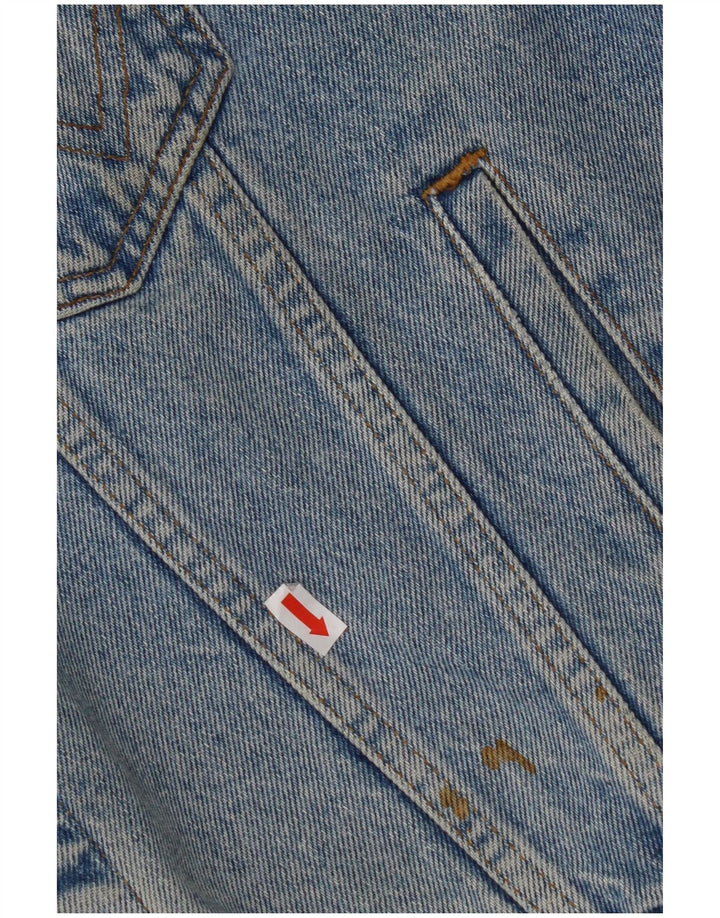 Мужской джинсовый жилет свободного покроя WRANGLER UK 36, маленький синий хлопок