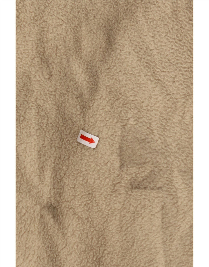 Мужская флисовая куртка FILA UK 36, маленькая, бежевый, полиэстер с цветными блоками