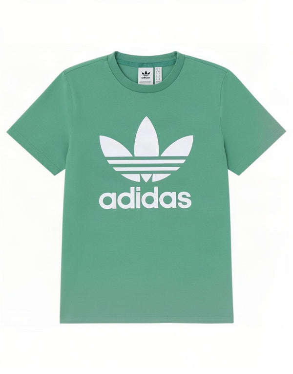 Женская футболка с рисунком Adidas Top UK 10, маленькая, зеленая, хлопковая