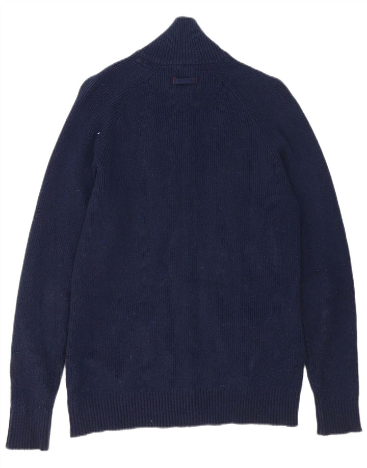 Мужской кардиган Jack & Jones, средний темно-синий хлопковый свитер