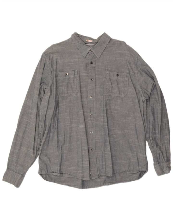 Рубашка мужская WRANGLER 2XL серая, хлопок в крапинку