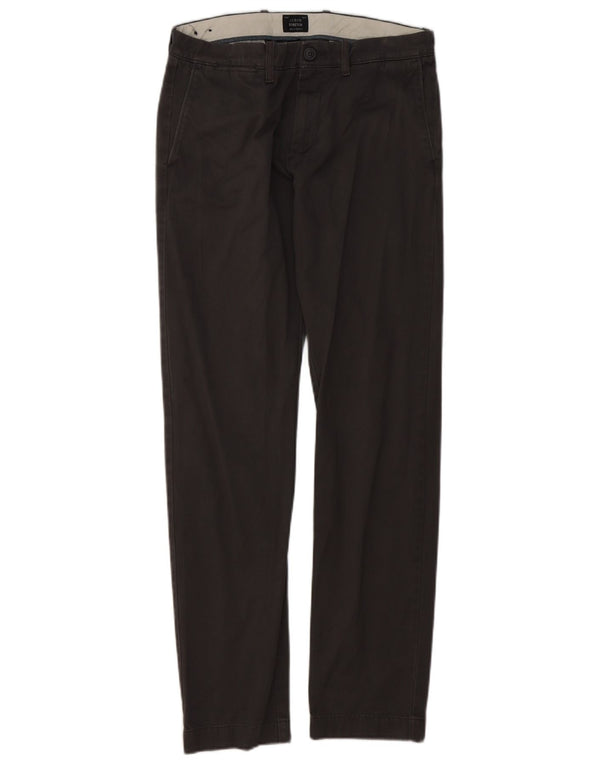 J. CREW Mens Slim Chino Trousers W30 L32 Grey Cotton