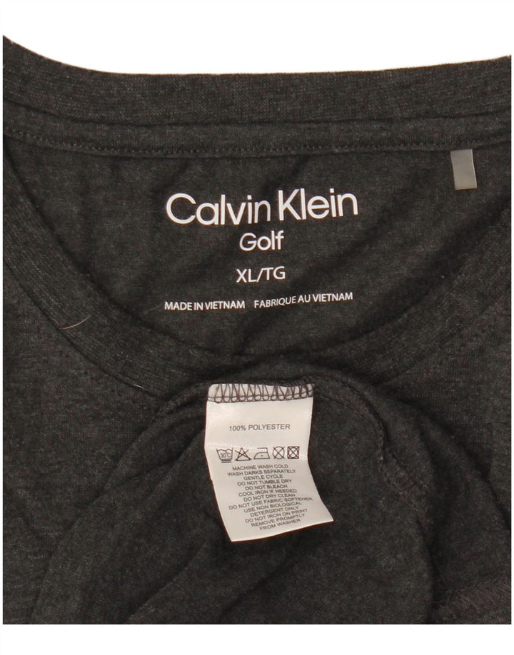 Мужская футболка Calvin Klein Top XL, серый полиэстер