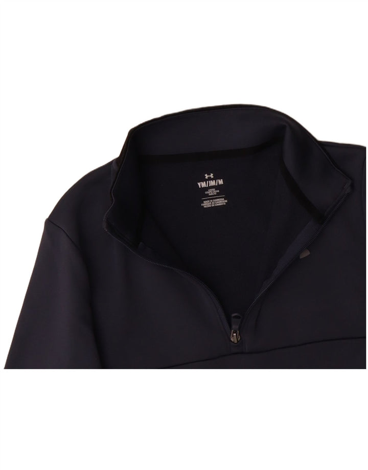 UNDER ARMOUR Boys Sweatshirt Jumper 9-10 Years Medium Navy Blue