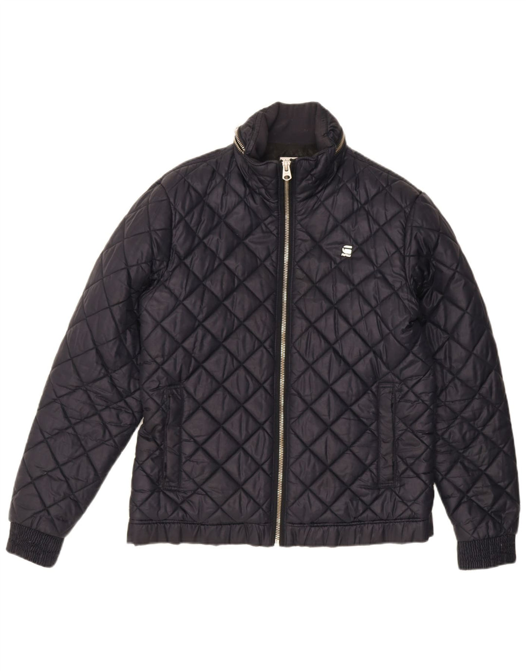 Мужская стеганая куртка G-Star с капюшоном UK 42 XL Темно-синий полиэстер